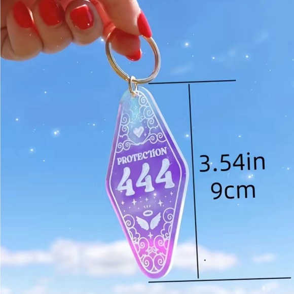 Angel Numbers Holographic Key Charm/Tag - Picture 3 of 3